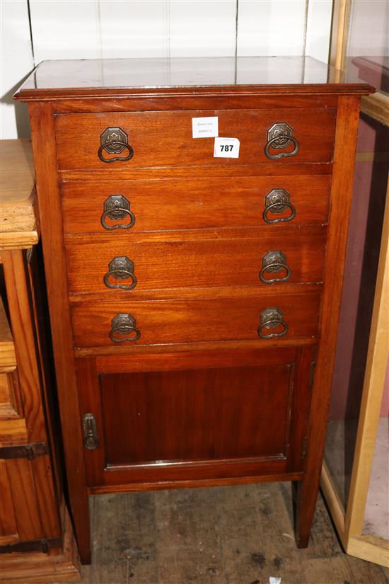 Mahogany music cabinet(-)